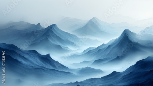 Winter Snow Gradient: Soft Subtle Gradient of Snow-Covered Landscapes Blending Whites and Cool Blues