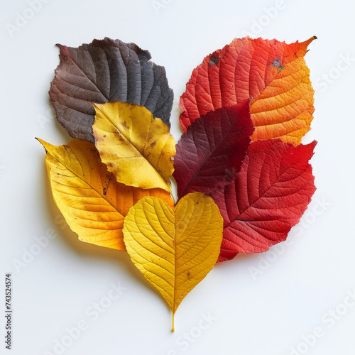 Heartfelt Foliage: Leaves Forming a Love Symbol " ai generated "