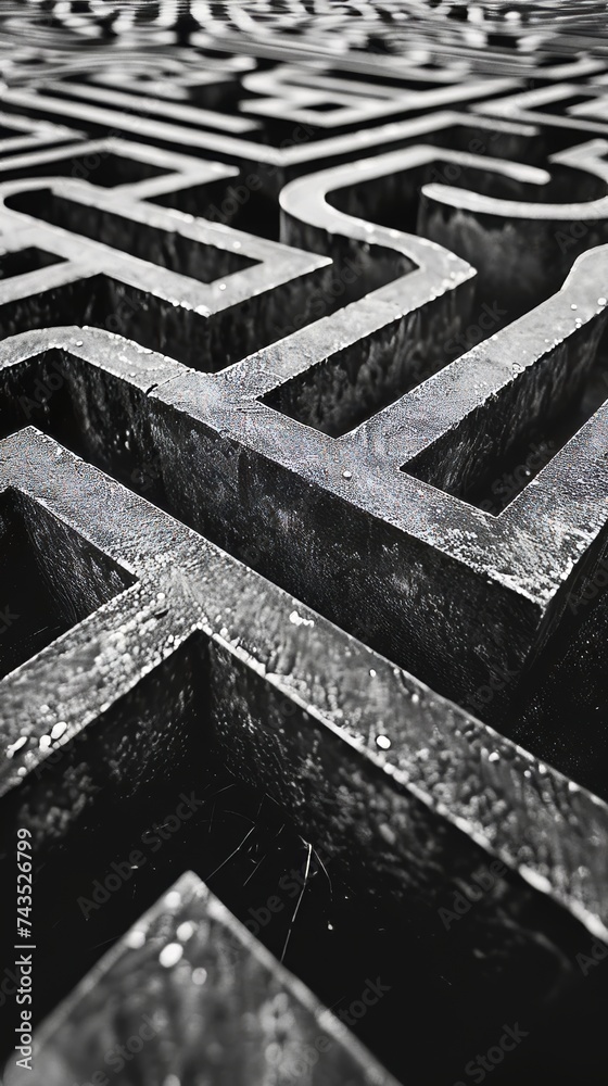 An intricate maze of lines leading to an unknown destination An intricate maze of lines leading to an unknown destination