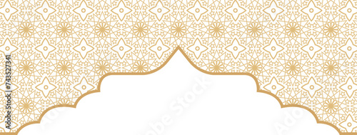 Islamic arabian floral ornament frame