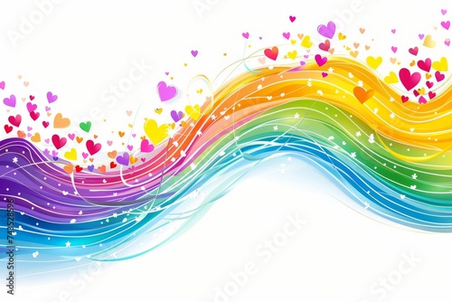 LGBTQ Pride demiboy. Rainbow peachy colorful zinnwaldite brown diversity Flag. Gradient motley colored harmony LGBT rights parade festival citron diverse gender illustration