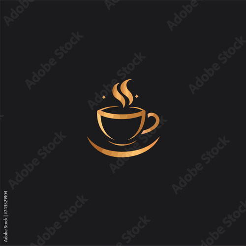Coffee logo and icon with shape.
