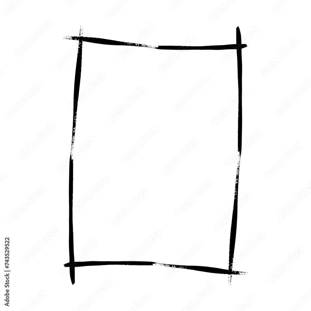 Frame border grunge shape icon, vertical, rectangle decorative doodle element for design in vector illustration Frame border grunge shape icon, vertical, rectangle decorative doodle element for design in vector illustration