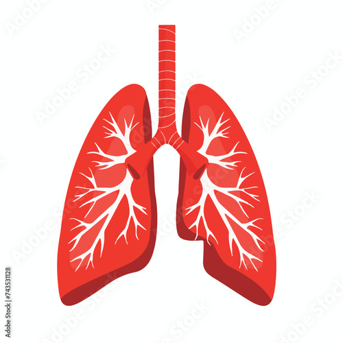 lung icon with white background vector art