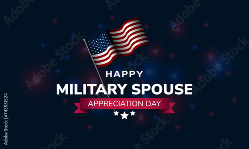 Military Spouse Appreciation Day Background Vector Illustration 