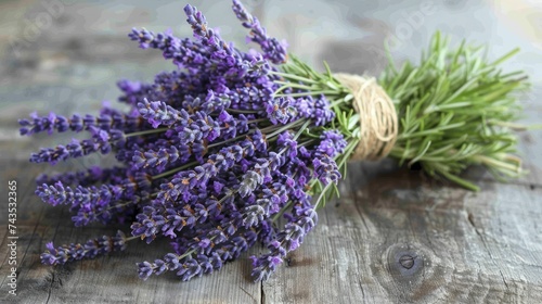Rustic lavender bouquet  fragrant and calming  countryside charm