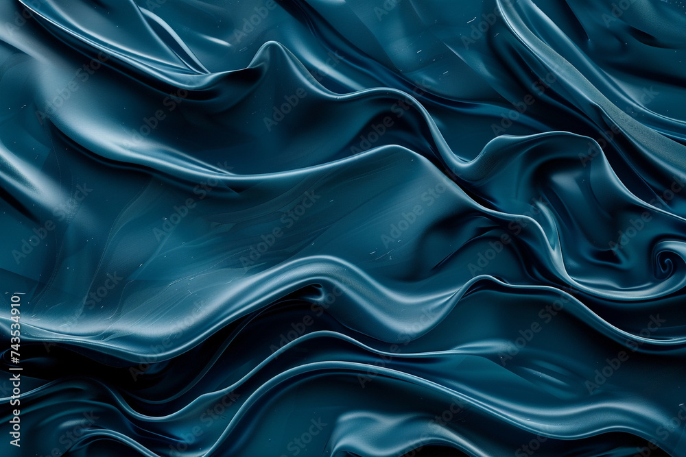 Obraz premium 3d dark aqua blue abstract background.