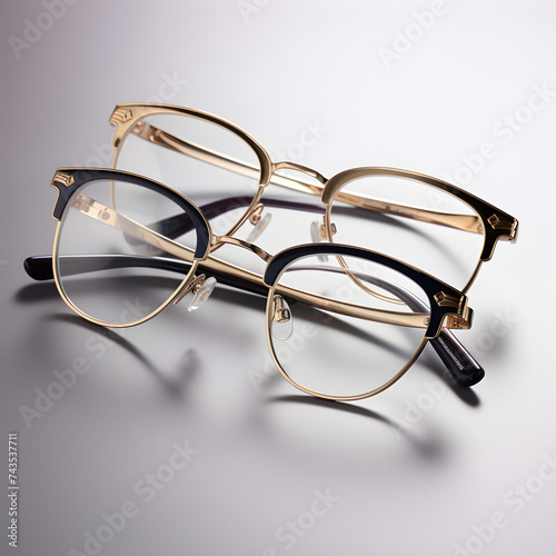 Juxtaposing Modern and Classic Eyewear Fashion : A Striking Display of Two Prominent Glasses Styles