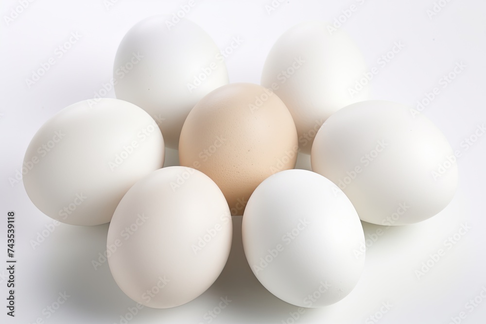 Eggs On White - Fresh and Edible White Chicken Hen Eggs - Perfect Ingredient for a Healthy Diet Eggs On White - Fresh and Edible White Chicken Hen Eggs - Perfect Ingredient for a Healthy Diet