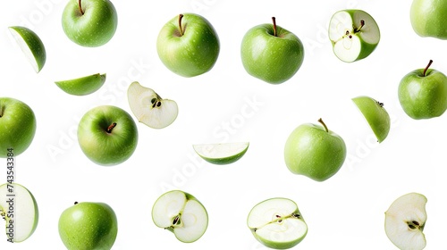 Levitating apples. Generative AI