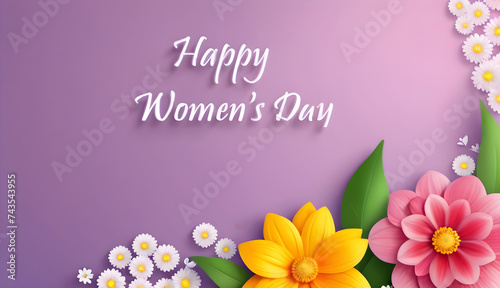 Happy Women s Day card for International women s day