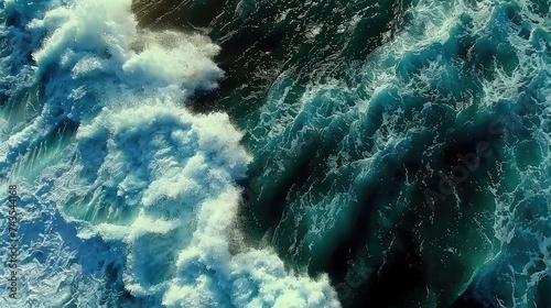 Ocean aerial view. Generative AI