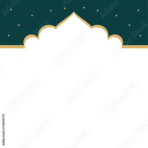 Green and Gold Islamic Header