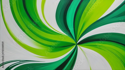 Abstract background with green rays
