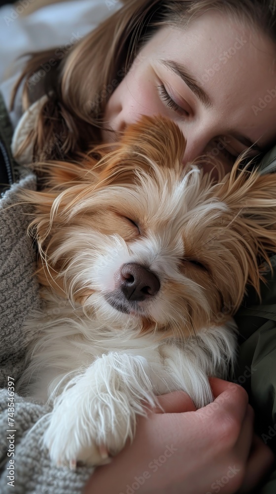 A family's joyful reunion with their lost pet brings tears and cuddles. A family's joyful reunion with their lost pet brings tears and cuddles.