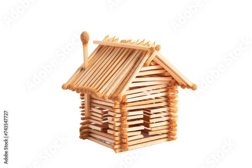 Matchstick Marvel Abode on Transparent Background, PNG photo