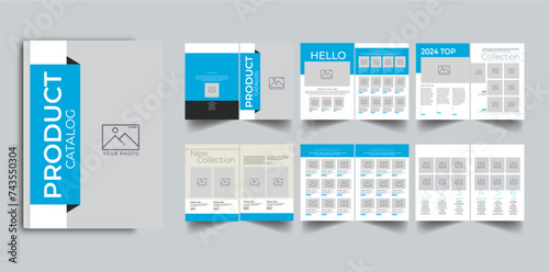 Product Catalog design layout template with cover page design
