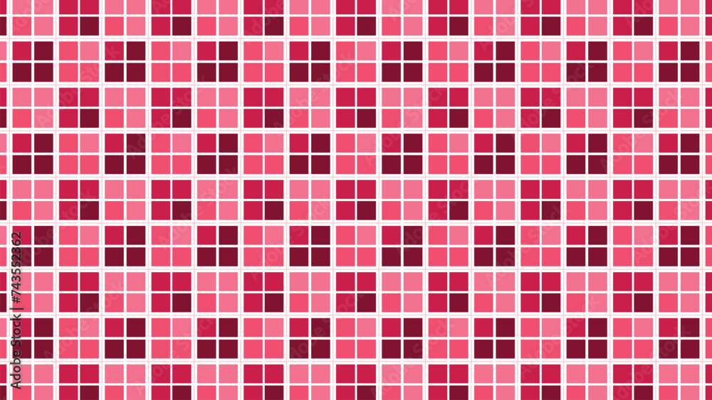 Fototapeta premium Abstract dotted repeated pink color block pattern background.