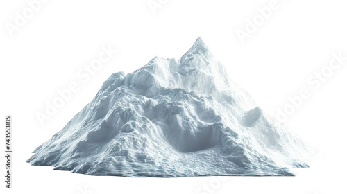 Mountain snow isolated on transparent background © khajar