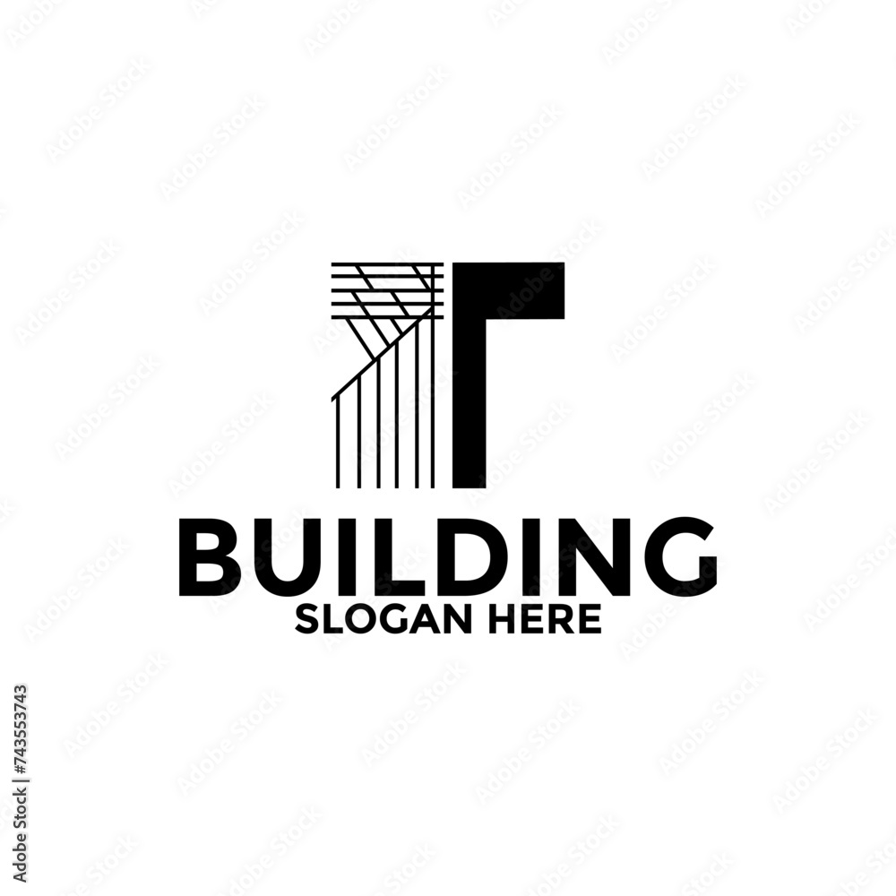 letter T and construction logo design, architecture logo vector template letter T and construction logo design, architecture logo vector template