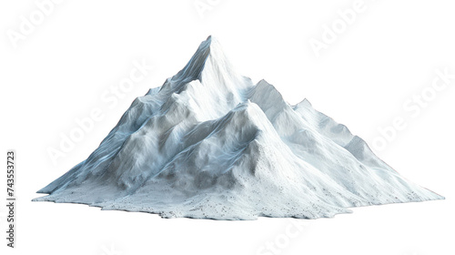 Mountain snow isolated on transparent background