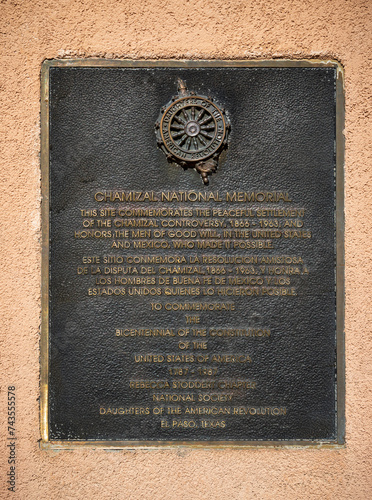 Chamizal National Memorial, the United States–Mexico international border, Texas photo