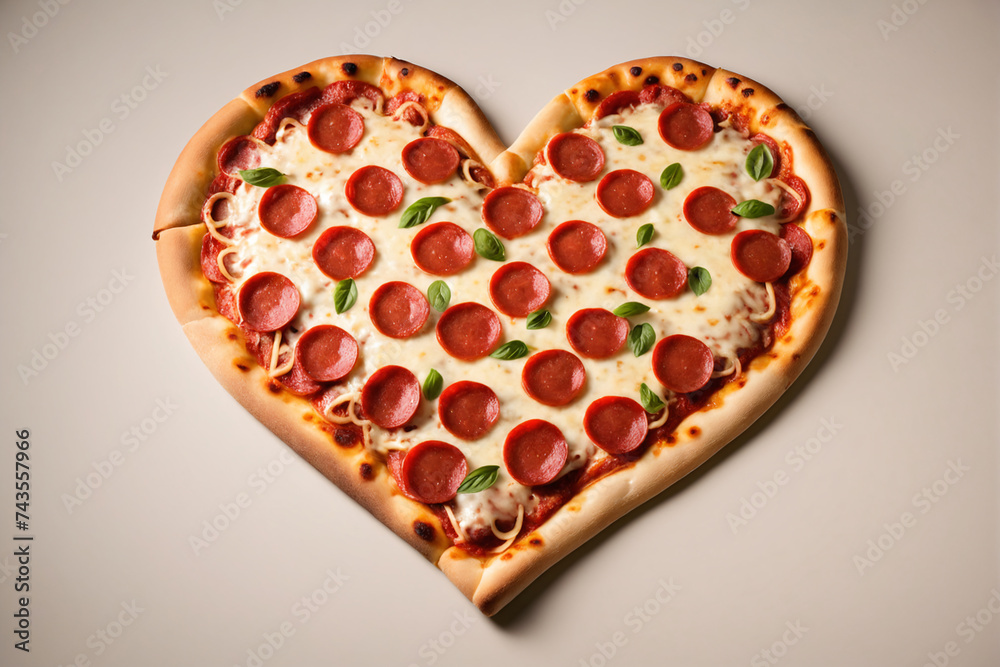 Heart pizza, pizza love Heart pizza, pizza love