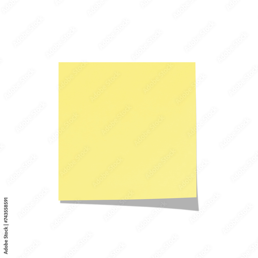 Yellow sticky note isolated on transparent background PNG Yellow sticky note isolated on transparent background PNG