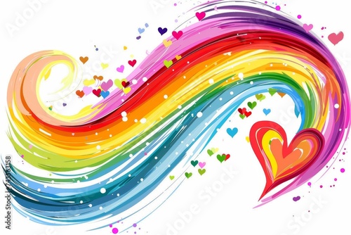 LGBTQ Pride sparks. Rainbow lesbian herstory colorful topaz diversity Flag. Gradient motley colored literature LGBT rights parade festival freedom diverse gender illustration