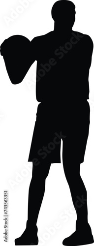 Basketball player silhouette illustration