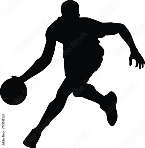 Basketball player silhouette illustration