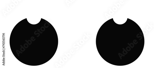 An emoji vector image icon illustration that can express various expressions and emotions. Used for making eyes, eyeballs, eyes, gaze, expression, emotion, animation, and characters. 표정과 감정표현 얼굴 아이콘
