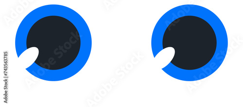 An emoji vector image icon illustration that can express various expressions and emotions. Used for making eyes, eyeballs, eyes, gaze, expression, emotion, animation, and characters. 표정과 감정표현 얼굴 아이콘
