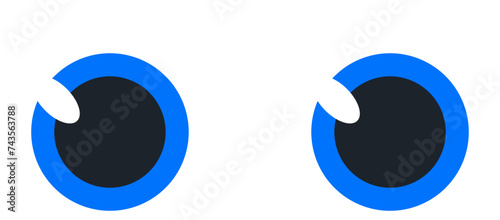 An emoji vector image icon illustration that can express various expressions and emotions. Used for making eyes, eyeballs, eyes, gaze, expression, emotion, animation, and characters. 표정과 감정표현 얼굴 아이콘
