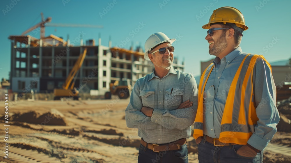 Confident Construction Leaders at Development Site Confident Construction Leaders at Development Site