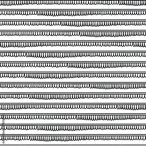 Stylish monochrome doodles. Hand drawn background, cover. Seamless pattern