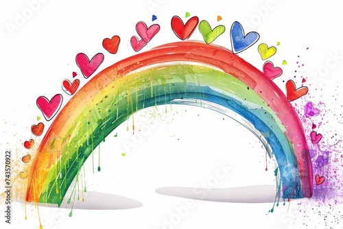 LGBTQ Pride unique. Rainbow independence colorful varying diversity Flag. Gradient motley colored gradient LGBT rights parade festival technicolor diverse gender illustration photo