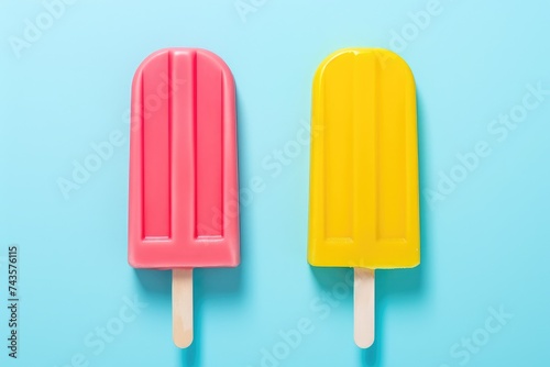 Quartet of Colorful Popsicles - A Chilled Summer Delight Generative AI