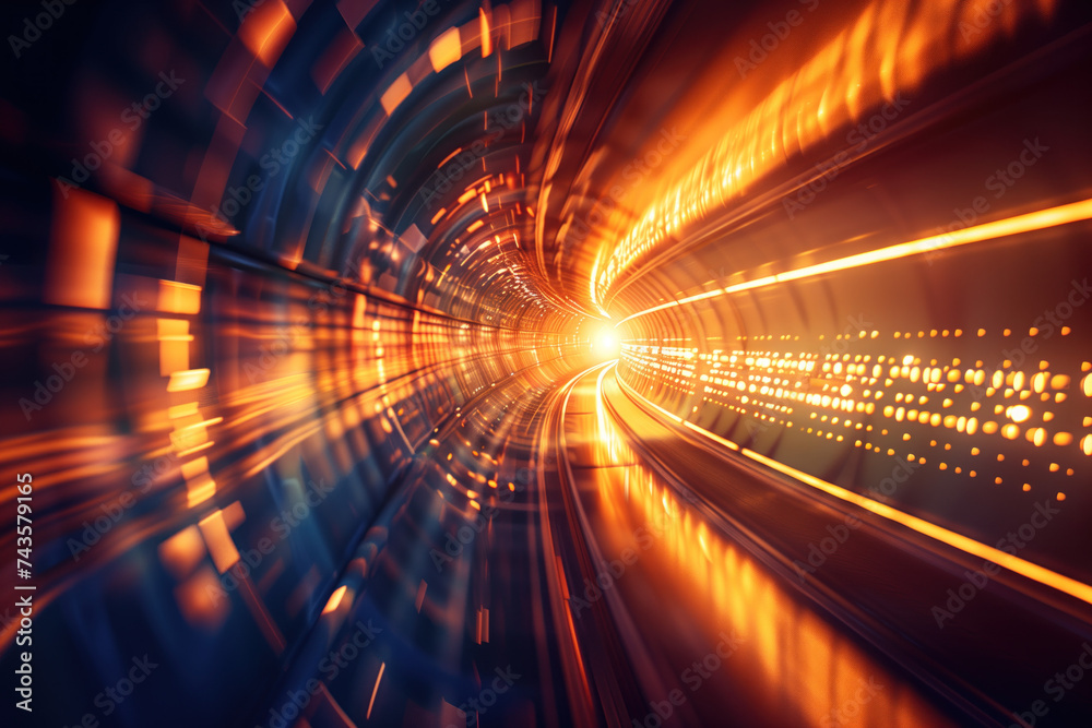 Abstract background with lights and motion. A slide background for showcasing digital content. Background image. Created with Generative AI technology. Abstract background with lights and motion. A slide background for showcasing digital content. Background image. Created with Generative AI technology.
