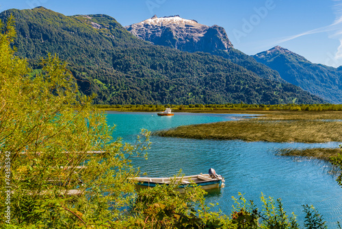 Fototapeta Naklejka Na Ścianę i Meble -  Navigating the Lake of Todos los Santos - Peulla- Chile - Andean Crossing