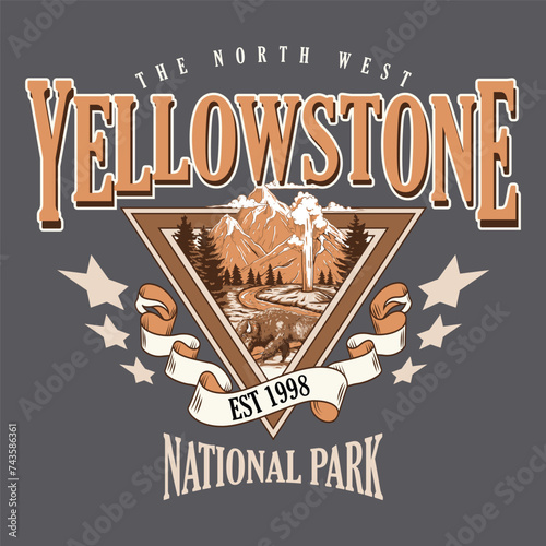 national park vintage varsity design 