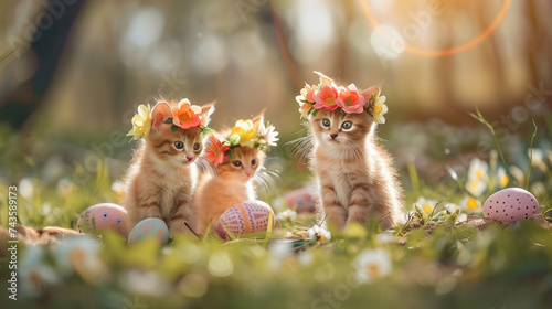 kittens in the grass