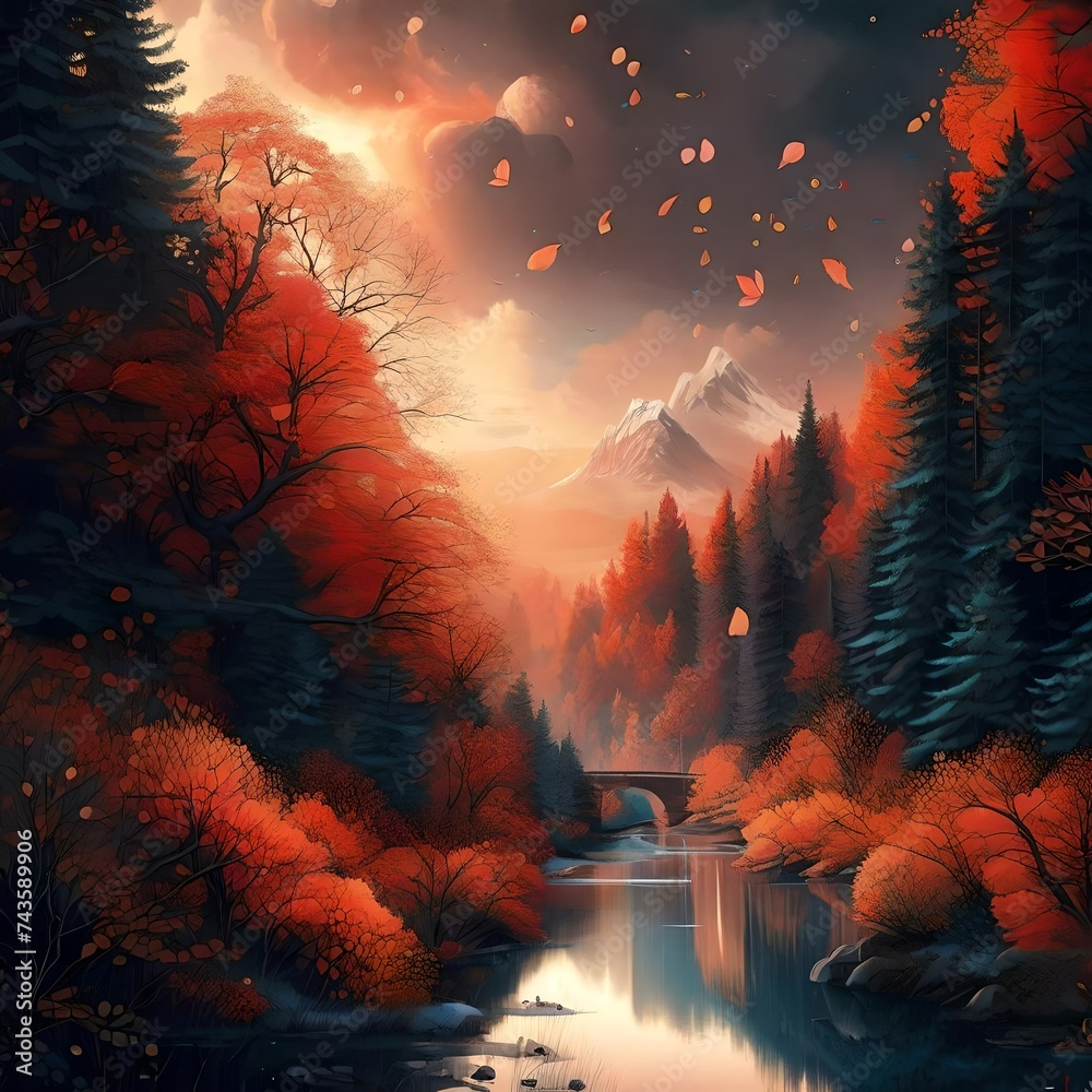 Obraz premium landscape in the forest