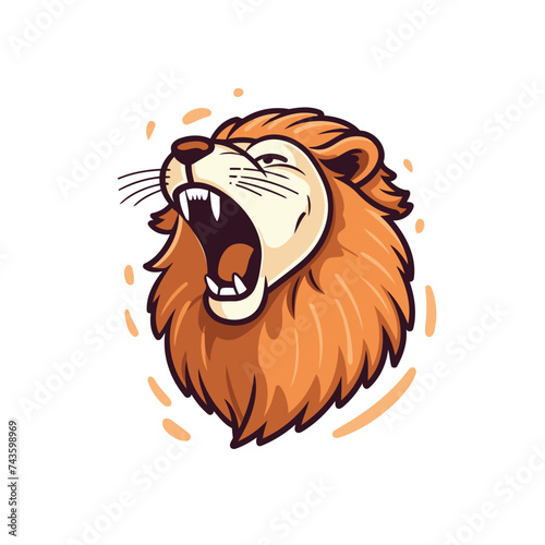 Lion head mascot. Vector illustration of a lion head mascot.