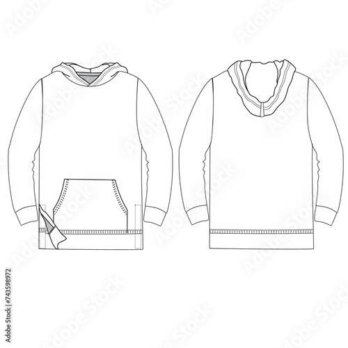 mens fleece hoodie print vector art
