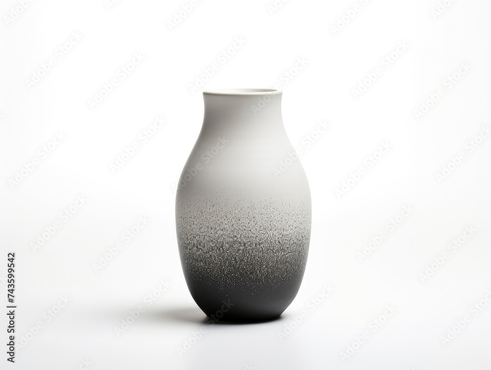 Black and White Vase on White Surface