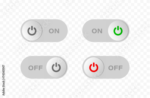 On and Off switch button. Stock illustration.
