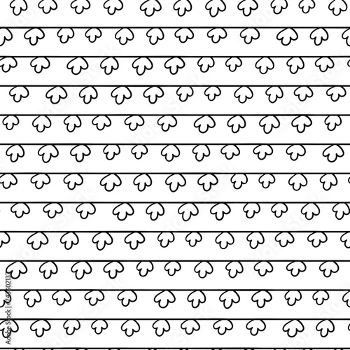 Expressive seamless abstract vector background in black and white. Seamless pattern