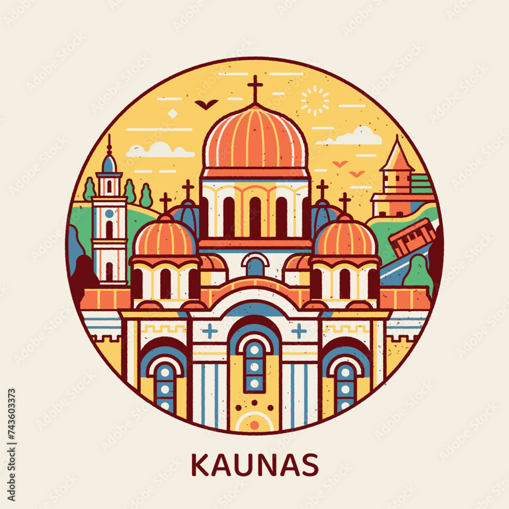 Travel Kaunas Saint Michael Church Circle Icon