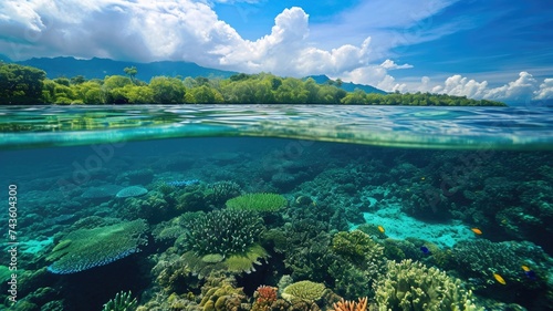 urgency of preserving this unique and fragile environment of Tropical Island and Underwater Coral Reef
